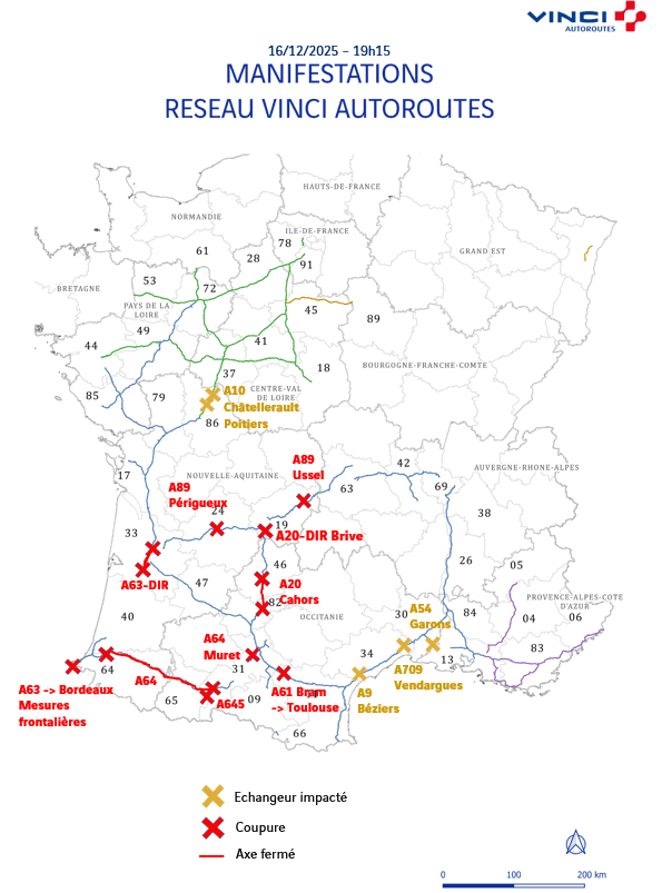 Manifestations agriculteurs - Situation 16.12.2025 à 20h